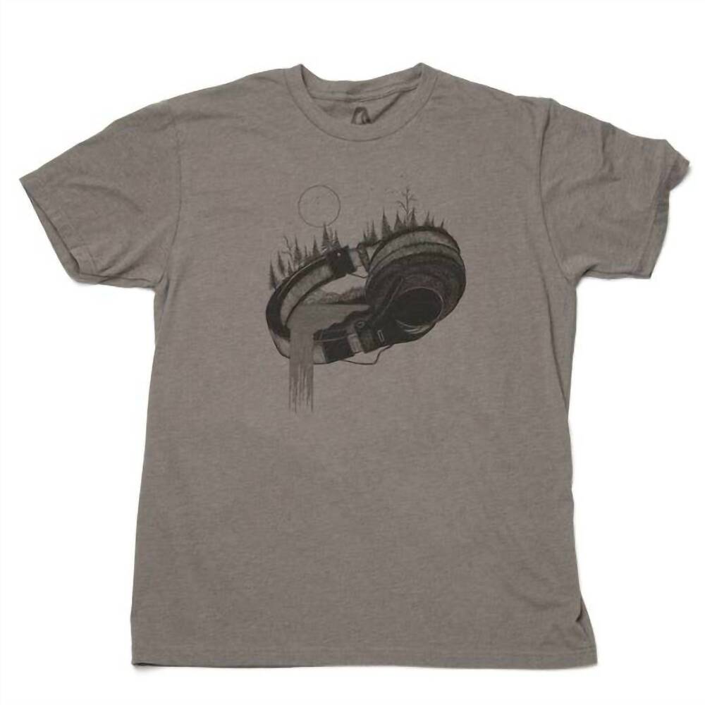 NEW BLACK LANTERN men's headphones & nature t-shirt in grey